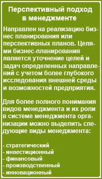 Перспективный подход в менеджменте